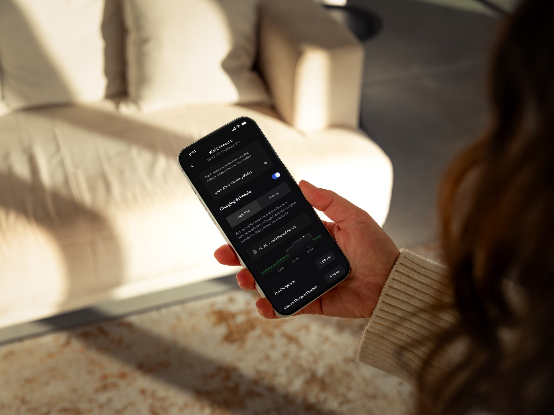 Tesla App: programación de carga del Wall Connector